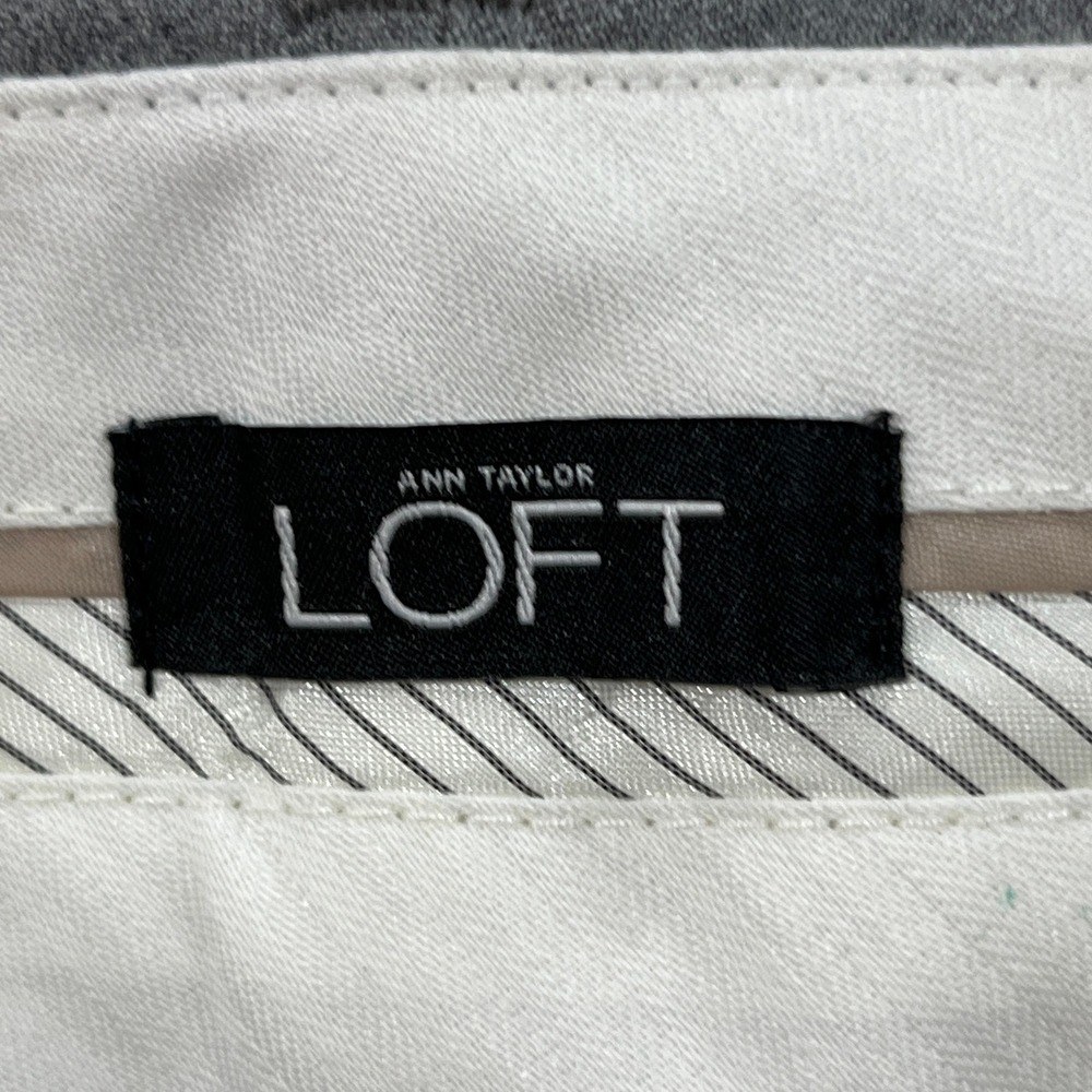 Ann Taylor Loft Trouser Womens 8 Gray Zoe Flare Leg Business Casual 332687 - Picture 5 of 12